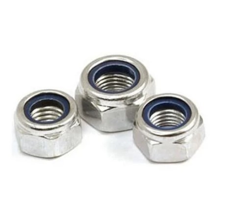 Nylock Nuts | Nylon Insert Self-Locking Hex Nuts for Vibration Resistance Industrial Machinery Automotive Construction Applications | Prevailing Torque Zinc Plated DIN 985 Standard